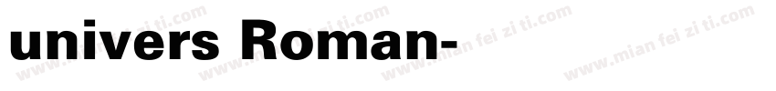 univers Roman字体转换